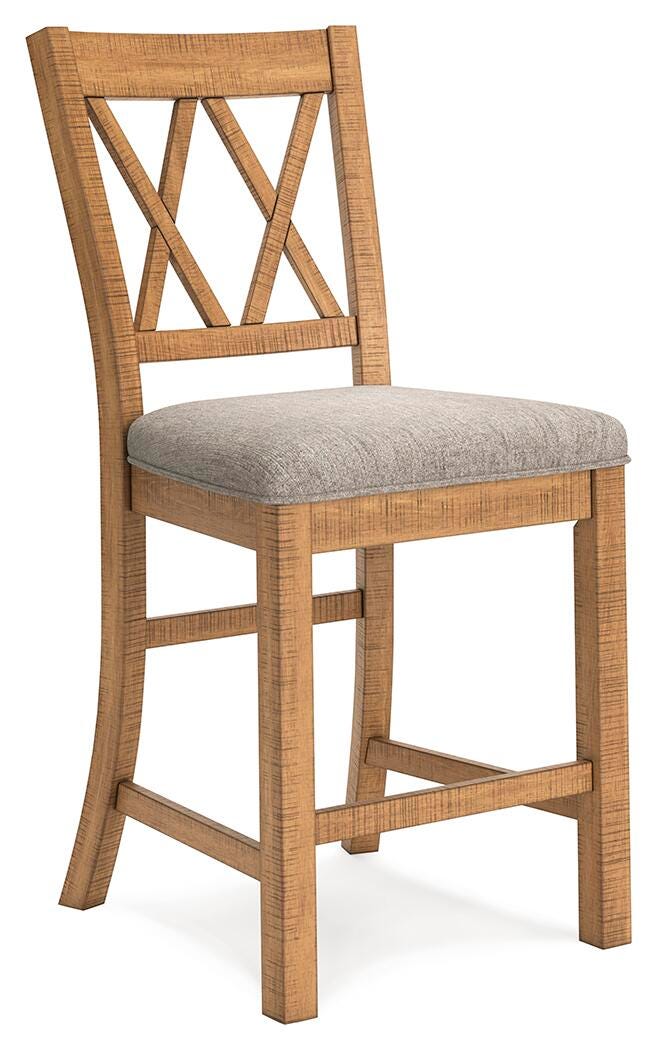 Havonplane Brown Counter Height Extension Dining Table and 4 Barstools from Ashley Furniture - Luna Furniture