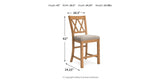 Havonplane Counter Height Dining Table and 6 Barstools with Storage in Brown from Ashley - Luna Furniture