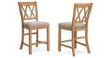 Havonplane Brown Barstool, Set of 2 from Ashley - Luna Furniture