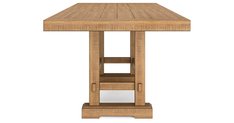 Havonplane Brown Counter Height Extension Dining Table 4 Barstools and Bench from Ashley - Luna Furniture