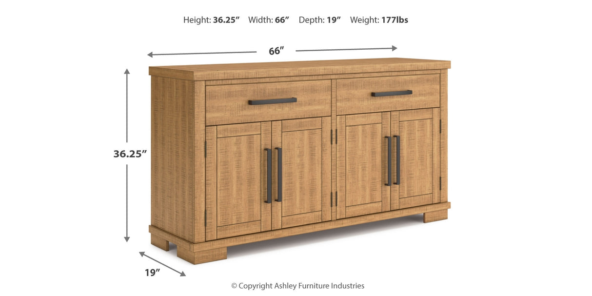 Havonplane Counter Height Dining Table and 6 Barstools with Storage in Brown from Ashley - Luna Furniture