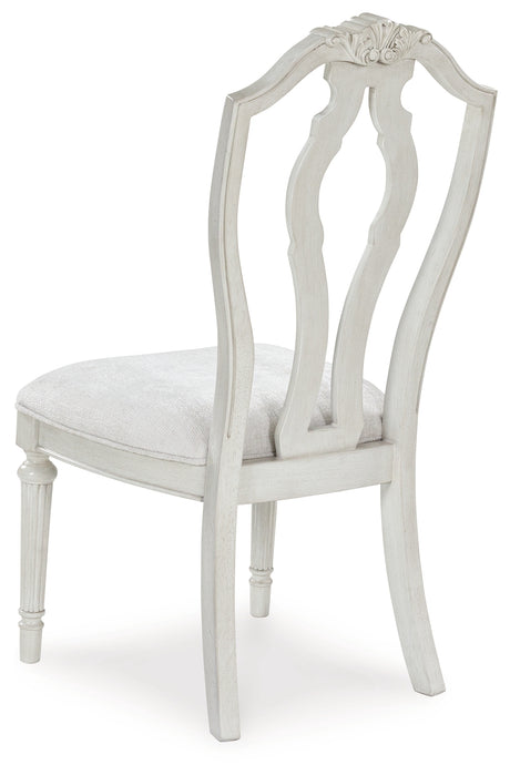 Montelaine Antique White Extension Dining Table and 4 Chairs from Ashley - Luna Furniture