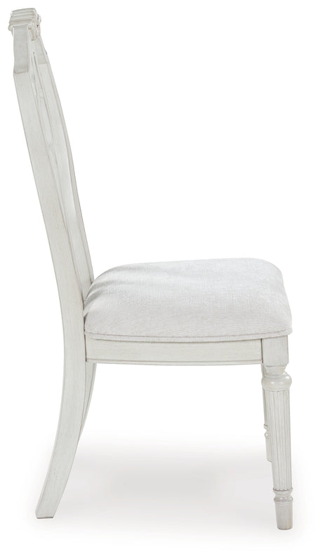 Montelaine Antique White Extension Dining Table and 4 Chairs from Ashley - Luna Furniture