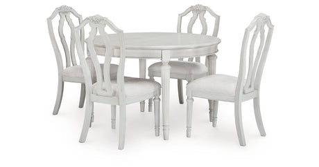 Montelaine Dining Table and 4 Chairs in Antique White from Ashley - Luna Furniture