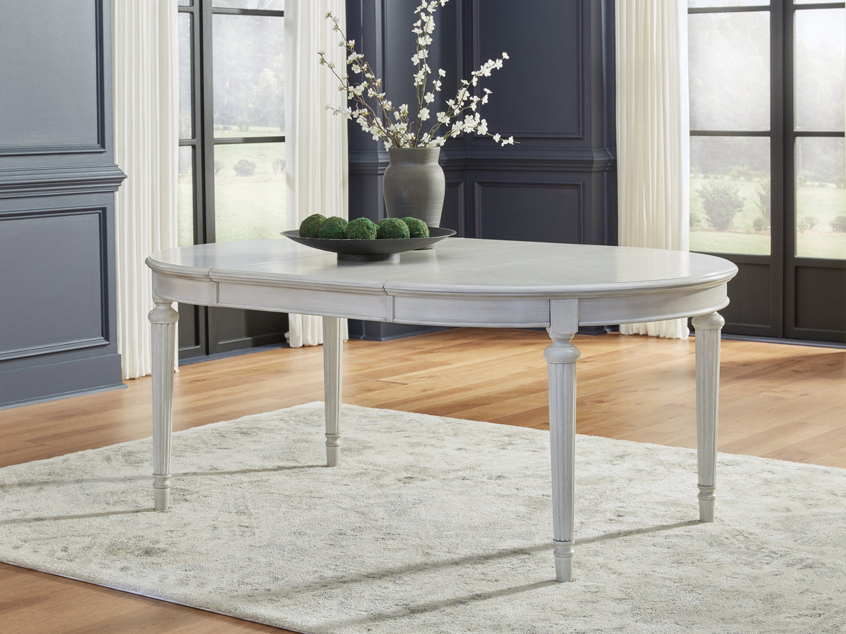 Montelaine Antique White Dining Extension Table from Ashley Furniture - Luna Furniture