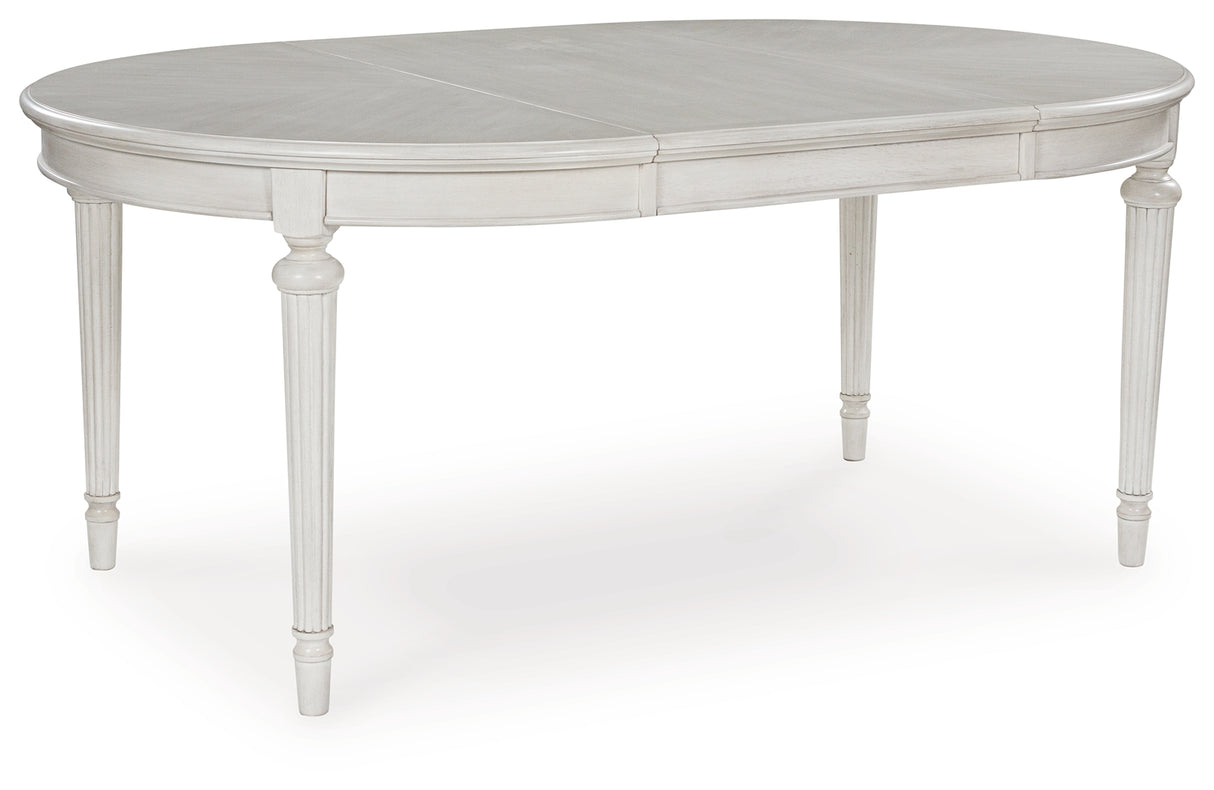 Montelaine Antique White Extension Dining Table and 4 Chairs from Ashley - Luna Furniture