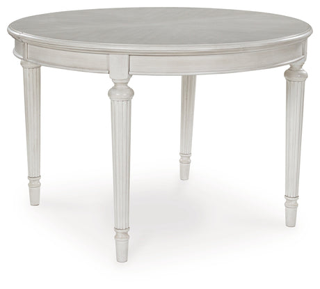 Montelaine Antique White Extension Dining Table and 4 Chairs from Ashley - Luna Furniture