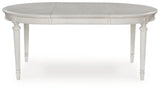 Montelaine Antique White Extension Dining Table and 4 Chairs from Ashley - Luna Furniture