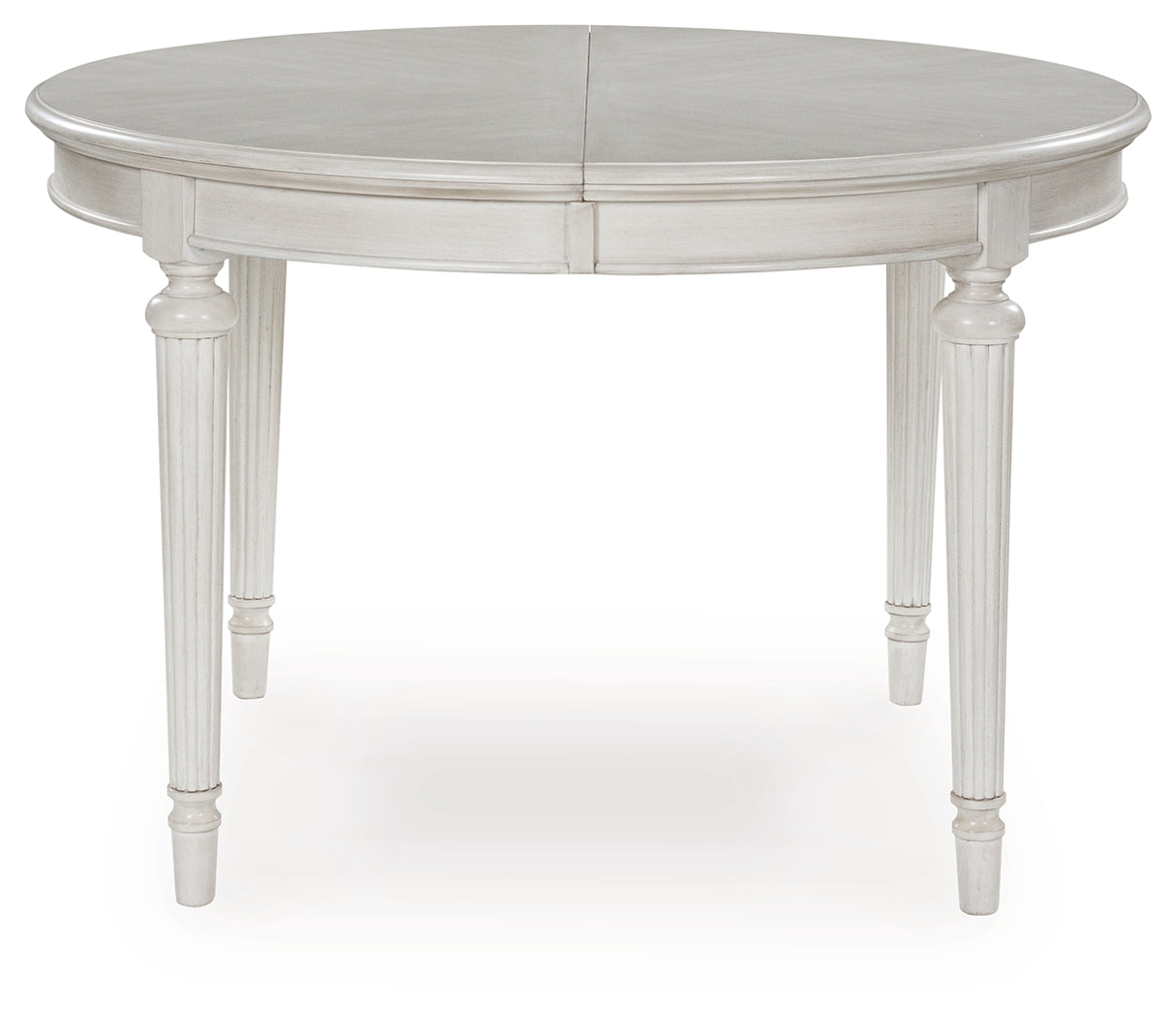 Montelaine Antiqued White Extension Dining Table and 6 Chairs from Ashley - Luna Furniture