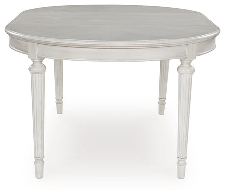 Montelaine Antique White Extension Dining Table and 4 Chairs from Ashley - Luna Furniture