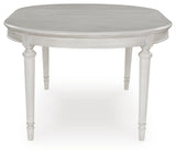 Montelaine Antique White Extension Dining Table and 4 Chairs from Ashley - Luna Furniture
