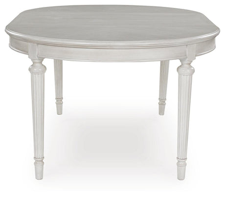Montelaine Antique White Extension Dining Table and 4 Chairs from Ashley - Luna Furniture
