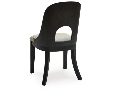 Rowanbeck Dining Table and 6 Chairs with Storage in Black from Ashley - Luna Furniture