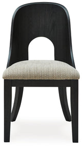 Rowanbeck Black Dining Table and 4 Chairs from Ashley Furniture - Luna Furniture