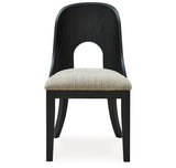 Rowanbeck Dining Table and 6 Chairs with Storage in Black from Ashley Furniture - Luna Furniture