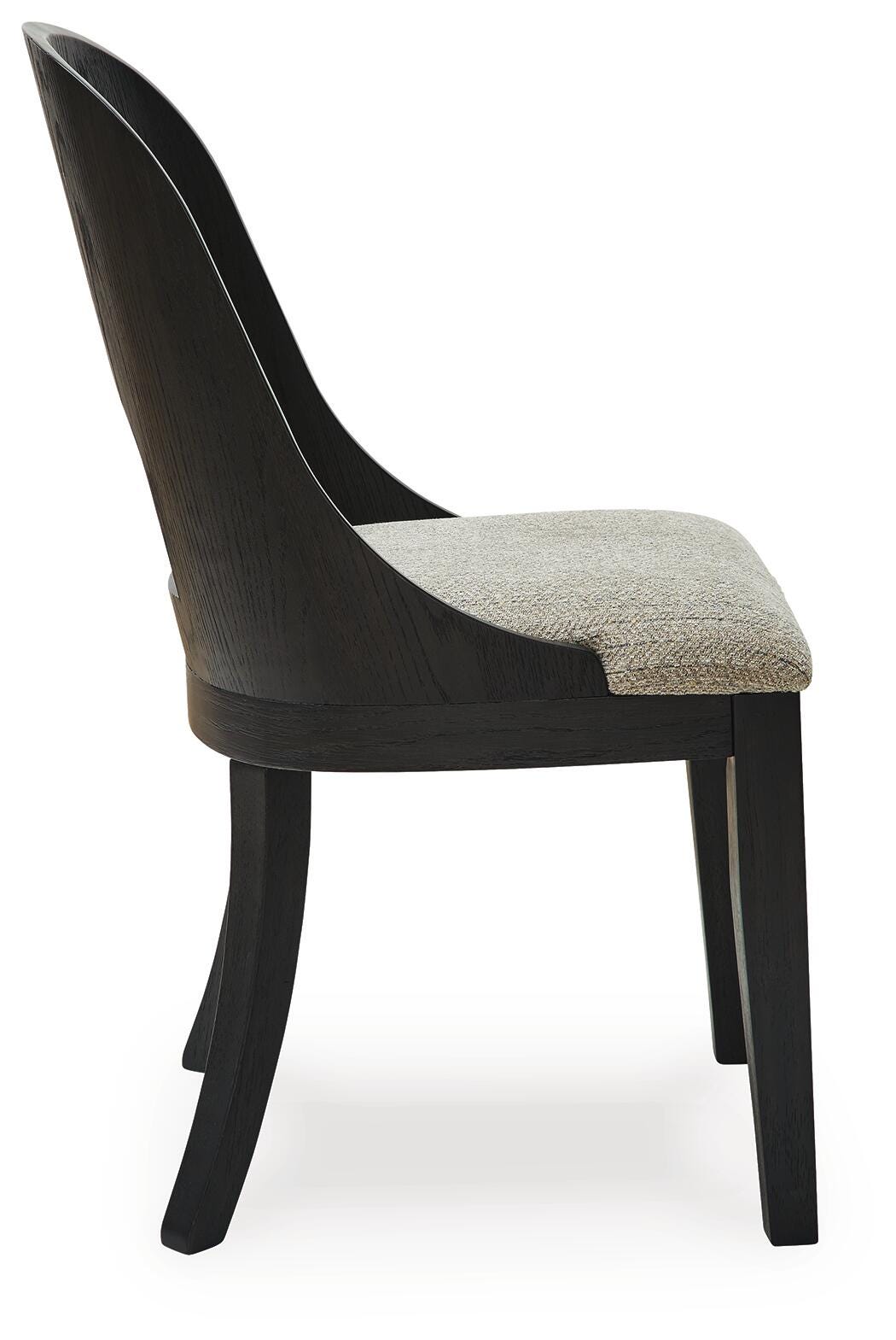 Rowanbeck Black Dining Table and 4 Chairs with Storage from Ashley Furniture - Luna Furniture