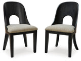 Rowanbeck Black Dining Table and 4 Chairs with Storage from Ashley Furniture - Luna Furniture