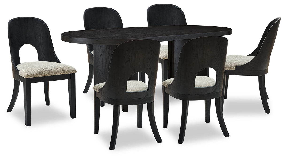 Rowanbeck Black Dining Room Set from Ashley - Luna Furniture
