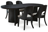 Rowanbeck Black Dining Room Set from Ashley - Luna Furniture