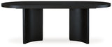 Rowanbeck Dining Table and 4 Chairs with Dining Server in Black from Ashley - Luna Furniture
