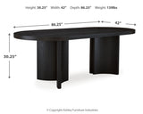 Rowanbeck Black Dining Table and 4 Chairs from Ashley - Luna Furniture