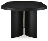 Rowanbeck Black Dining Table and 4 Chairs from Ashley Furniture - Luna Furniture
