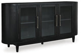 Rowanbeck Black Dining Table and 6 Chairs with Storage from Ashley Furniture - Luna Furniture