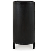 Rowanbeck Dining Table and 6 Chairs with Storage in Black from Ashley Furniture - Luna Furniture