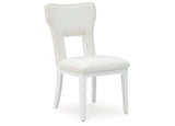 Chalanna White Dining Table and 4 Chairs with Server from Ashley Furniture - Luna Furniture