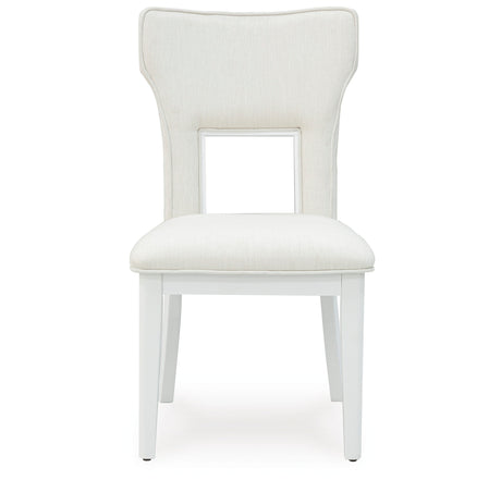 Chalanna White Dining Table and 4 Chairs with Server from Ashley Furniture - Luna Furniture