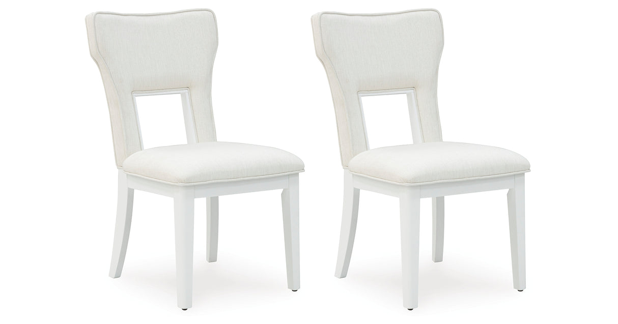 Chalanna White Dining Chair, Set of 2 from Ashley Furniture - Luna Furniture