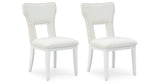 Chalanna White Dining Chair, Set of 2 from Ashley Furniture - Luna Furniture