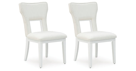 Chalanna White Dining Chair, Set of 2 from Ashley Furniture - Luna Furniture