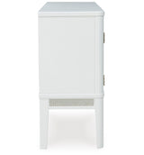 Chalanna White Dining Table and 4 Chairs with Server from Ashley Furniture - Luna Furniture