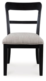 Greddinton Medium Brown Dining Table and 6 Black Chairs from Ashley - Luna Furniture