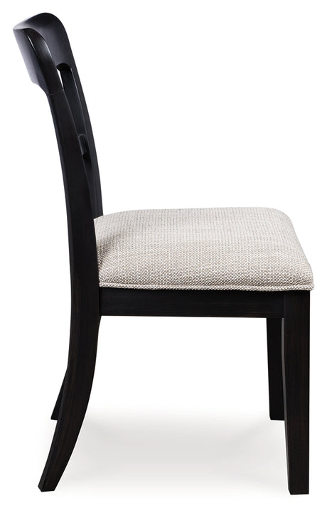 Greddinton Black Dining Chair, Set of 2 from Ashley Furniture - Luna Furniture