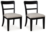 Greddinton Black Dining Chair, Set of 2 from Ashley Furniture - Luna Furniture