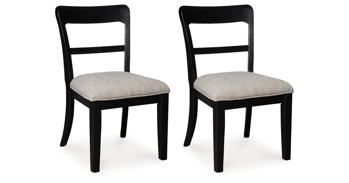 Greddinton Black Dining Chair, Set of 2 from Ashley Furniture - Luna Furniture