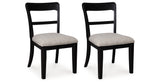 Greddinton Black Dining Chair, Set of 2 from Ashley Furniture - Luna Furniture