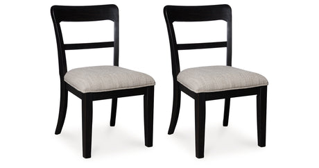 Greddinton Black Dining Chair, Set of 2 from Ashley Furniture - Luna Furniture