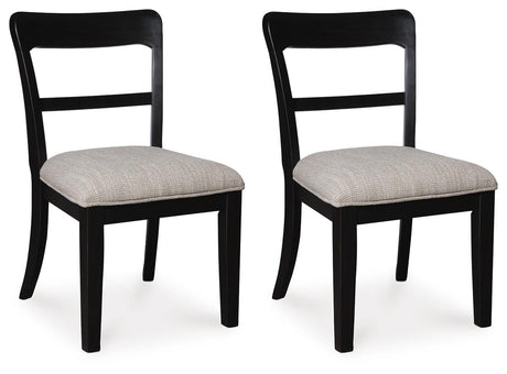 Greddinton Black Dining Chair, Set of 2 from Ashley Furniture - Luna Furniture