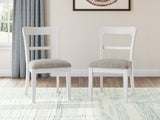 Greddinton Antiqued White Dining Table and 4 Chairs from Ashley Furniture - Luna Furniture