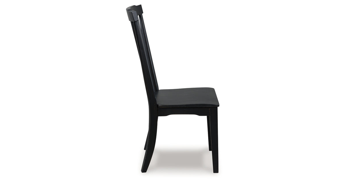 Greddinton Black Dining Chair, Set of 2 from Ashley Furniture - Luna Furniture