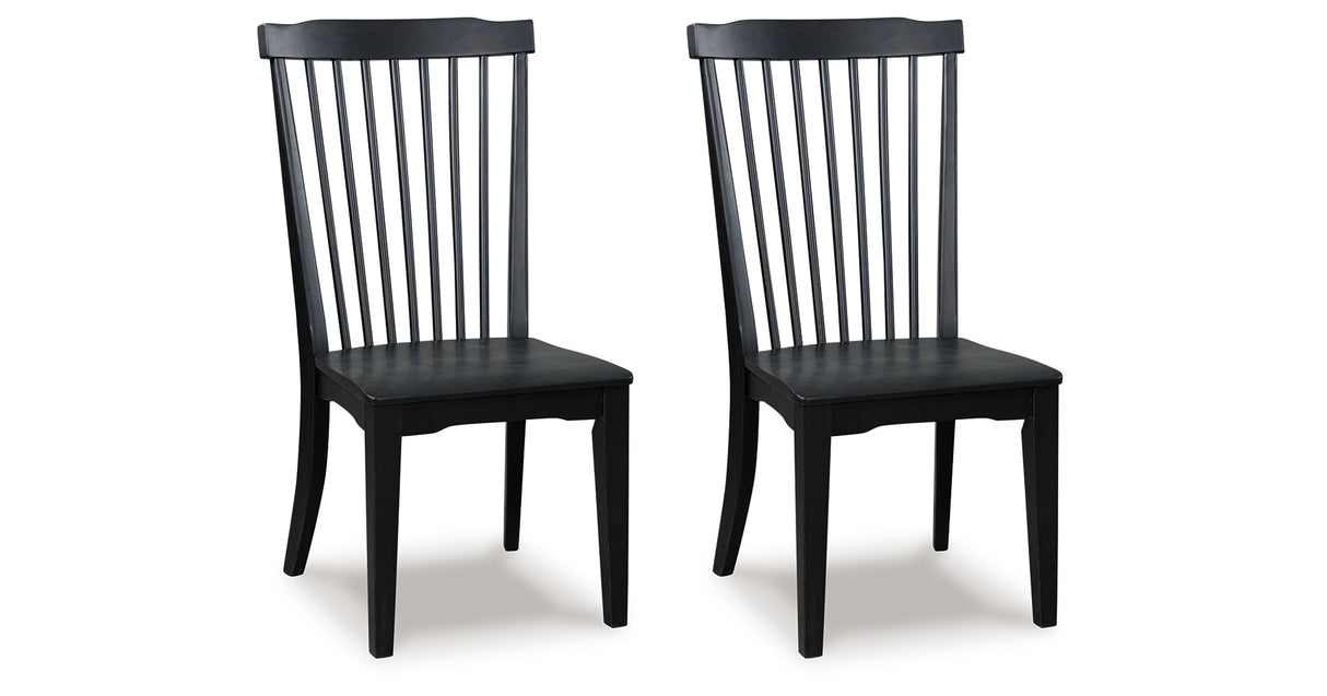 Greddinton Black Dining Chair, Set of 2 from Ashley Furniture - Luna Furniture