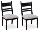 Greddinton Black Multi Dining Chair, Set of 2 from Ashley Furniture - Luna Furniture