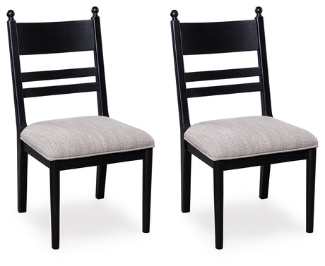 Greddinton Black Multi Dining Chair, Set of 2 from Ashley Furniture - Luna Furniture