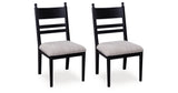 Greddinton Black Multi Dining Chair, Set of 2 from Ashley Furniture - Luna Furniture