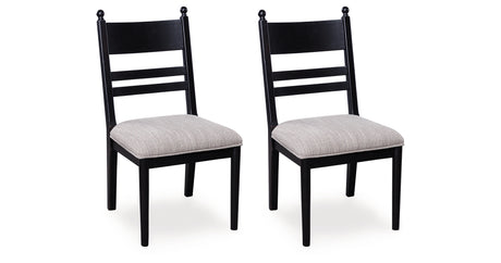 Greddinton Black Multi Dining Chair, Set of 2 from Ashley Furniture - Luna Furniture