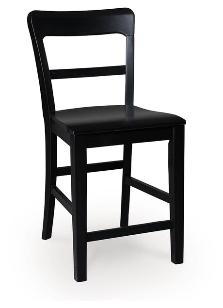 Greddinton Black Counter Height Barstool, Set of 2 from Ashley Furniture - Luna Furniture