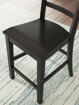 Greddinton Brown/Black Counter Height Dining Table and 6 Barstools from Ashley Furniture - Luna Furniture
